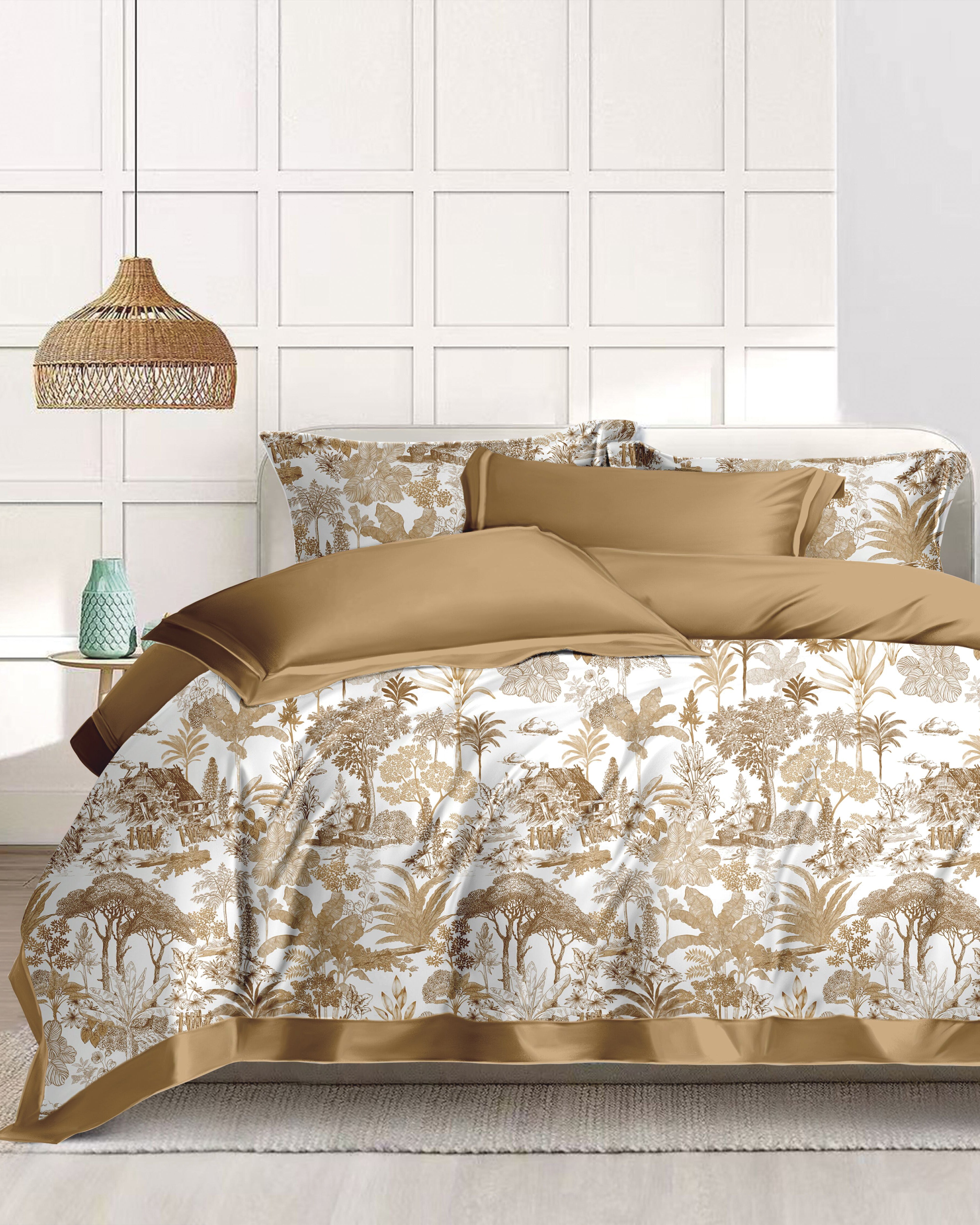 3600 Thread Count Satin Cotton Bedding Set N095