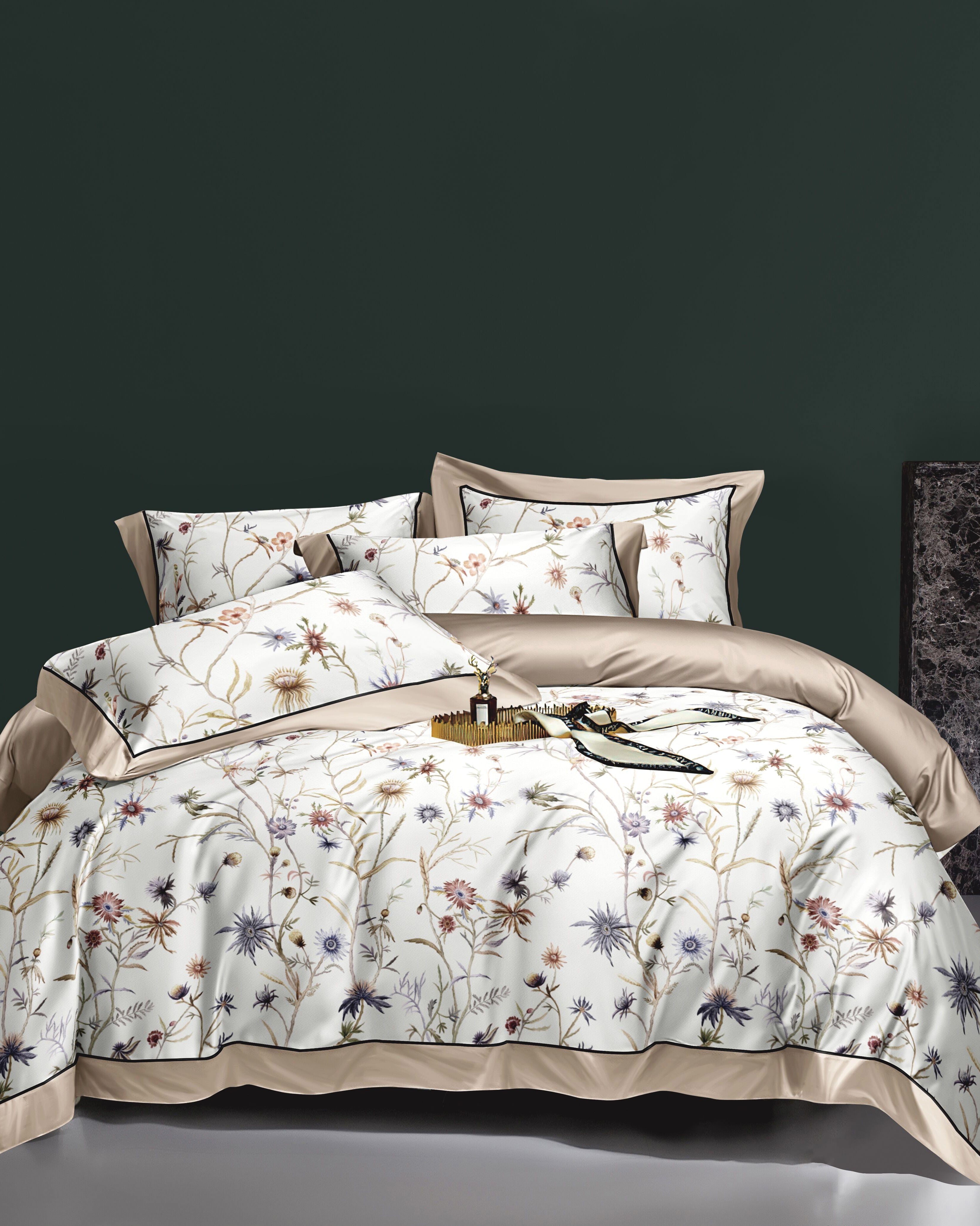 3600 Thread Count Satin Cotton Bedding Set N097
